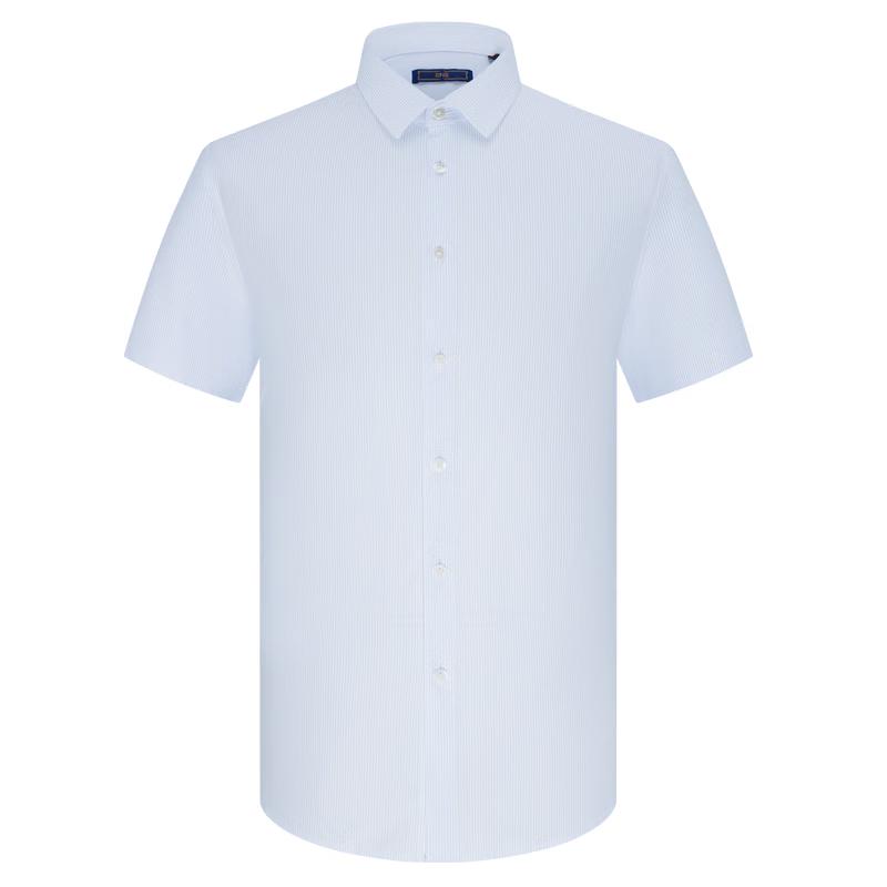 Мужская деловая рубашка EMZ Erdos с полосками, смешанный шелк, короткий рукав 42