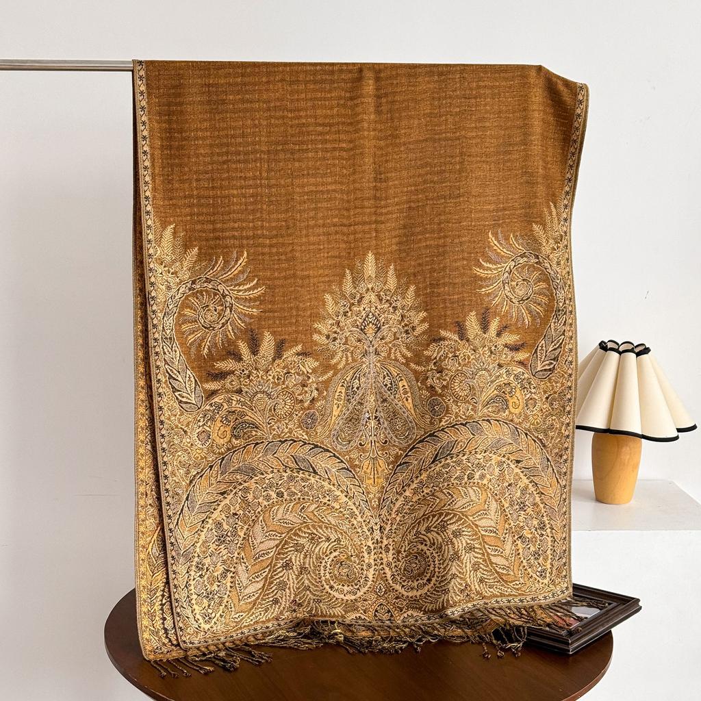 Ethnic Style Personalized Tassel Shawl Ladies' Air-conditioned Room Office Warm Creative Palace Patterned Scarf Trendy