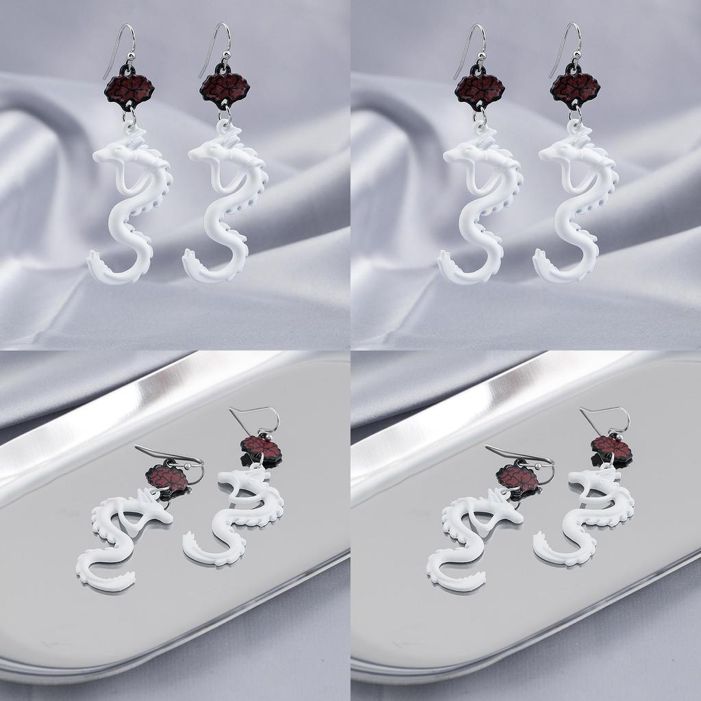 Elegante vergoldete Legierung Drachenohrringe für Damen Stilvoller Sternzeichenschmuck