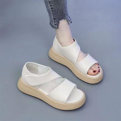 Damen Sandalen Zehentrenner Outdoor Plateau Damenschuhe Ohne Absatz Flach Gummi Beige Sandale oder F Die Besten Anti-Rutsch Hot Designer H