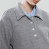 Chuyu Damen Herzknopf Polo Sweatshirt