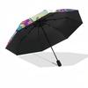 1pc Colorful Butterfly Mandala Umbrella with Plastic Handle,Suitable for All Seasons Home Travel Outdoor UmbrellaDD1790