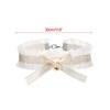Lace Bowkot Choker Necklace with Bells Vintage Choker Short Chain Necklace
