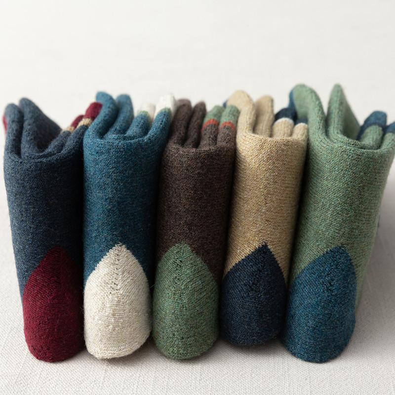 Neue 5 Pairs Hohe Qualität männer Wolle Socken Verdickt Herbst Winter Warme Atmungsaktive Business Terry Männlich Lange Socken
