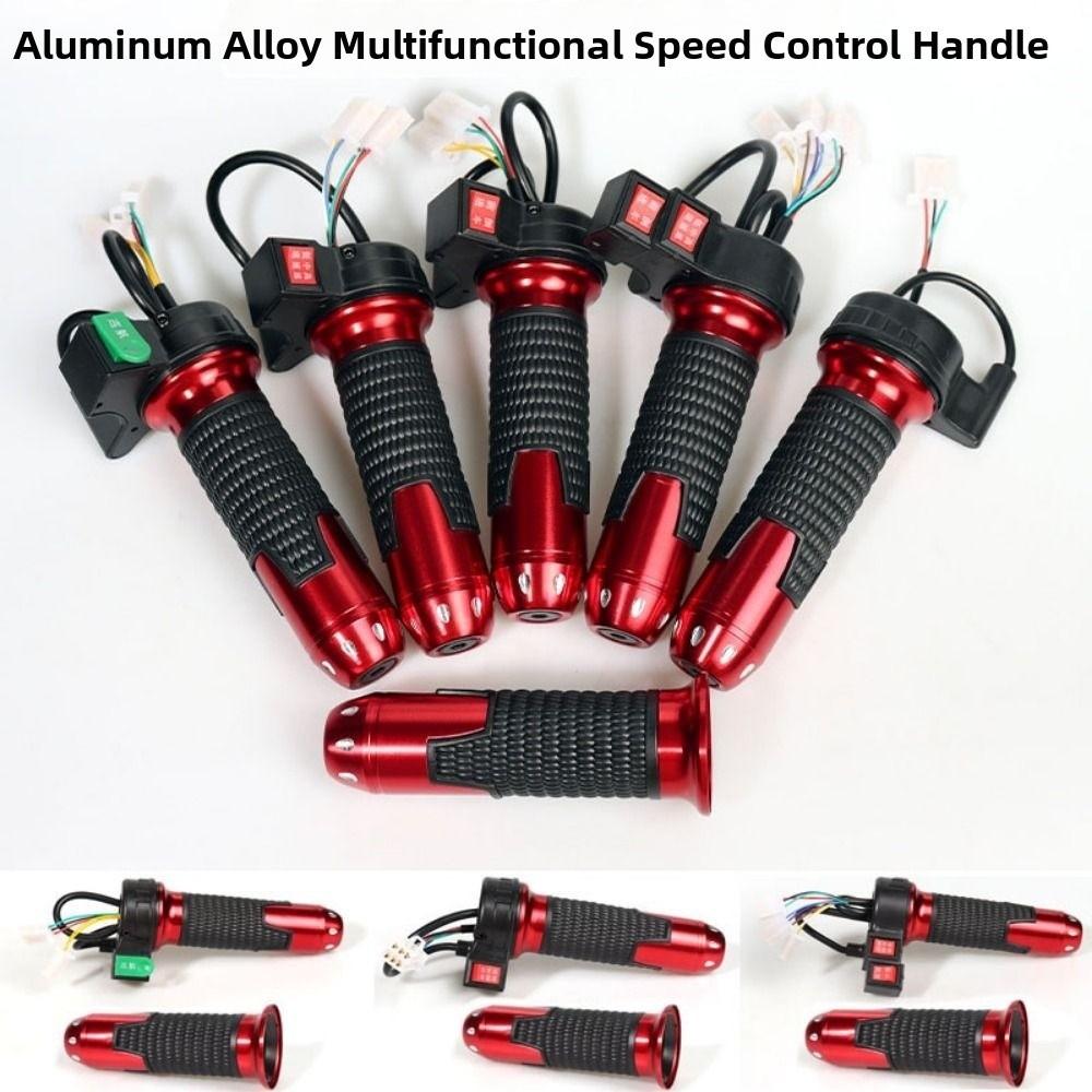 1pair Red&Black Twist-Throttle Line length 35/40cm Switch handle Electric Bike Bicycle Handlebars