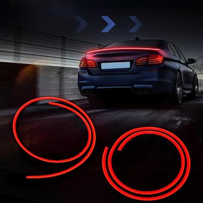 Bumper Light For Car Spoiler Car Warning Trim Light Easy To Install Carbon Fiber Spoiler Brake Light Brake Light Exterior