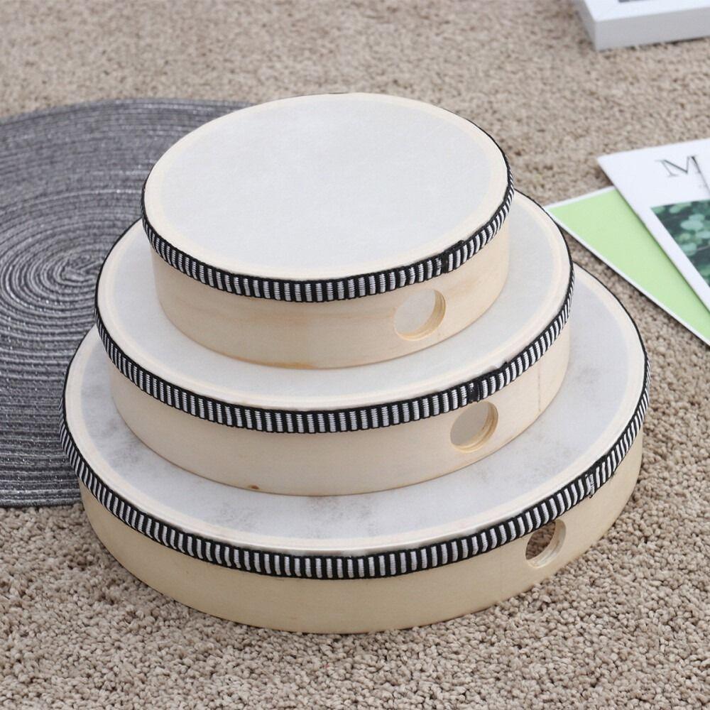 4/6/8/10 Inch Wooden Hand Drum Wood Frame Kids Drum Gift Percussion Toy Music Game