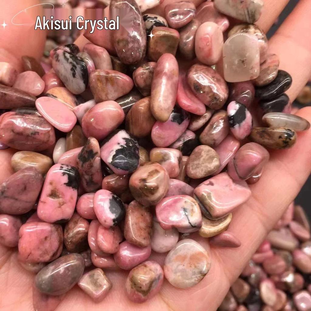 Rhodonite Crystal Chips for Purification and Decoration in Fish Tanks and Flower Pots, Ideal for Offering to Buddha.