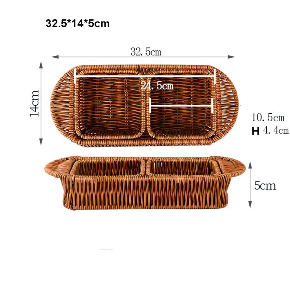 Neuer tragbarer handgewebter Brotaufbewahrungskorb atmungsaktiv 5 Stile Outdoor-Picknickkorb Doppelgriff Hochzeitsschrank
