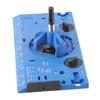 35mm Hinge Boring Jig Woodworking Hinge Hole Drilling Guide Locator with Cutter and 116in Bit Blue