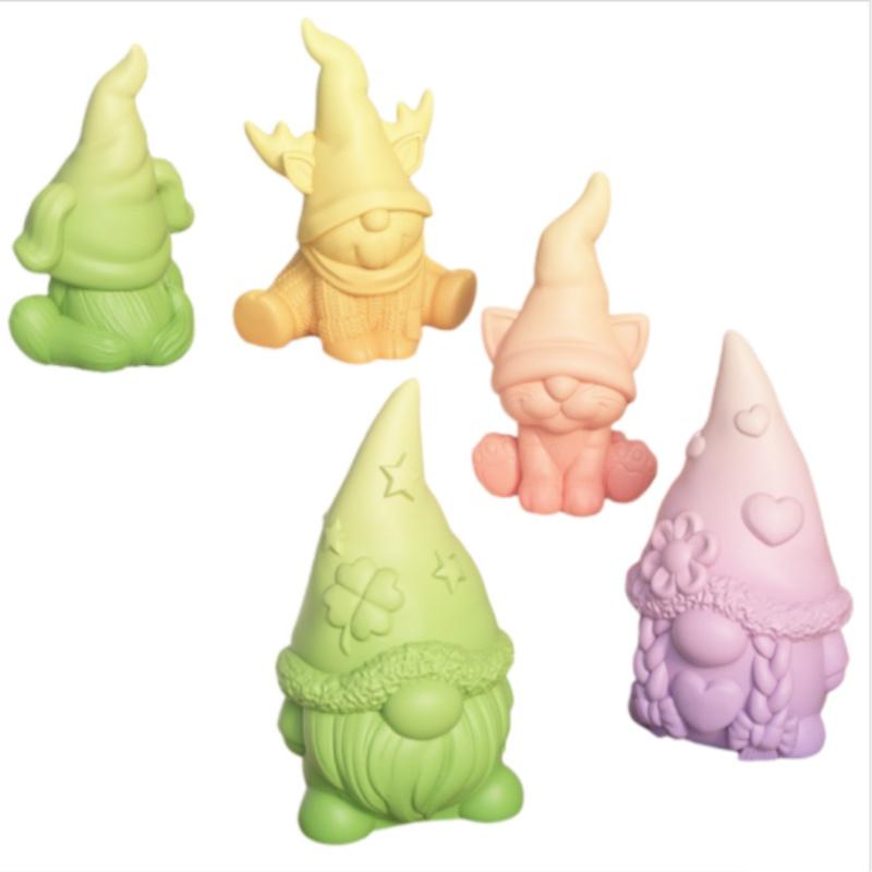 New Faceless Dwarf Candle Silicone Mold Handmade 3D Santa Claus Aromatherapy Cream Resin Doll Mold Christmas Party Crafts Gift