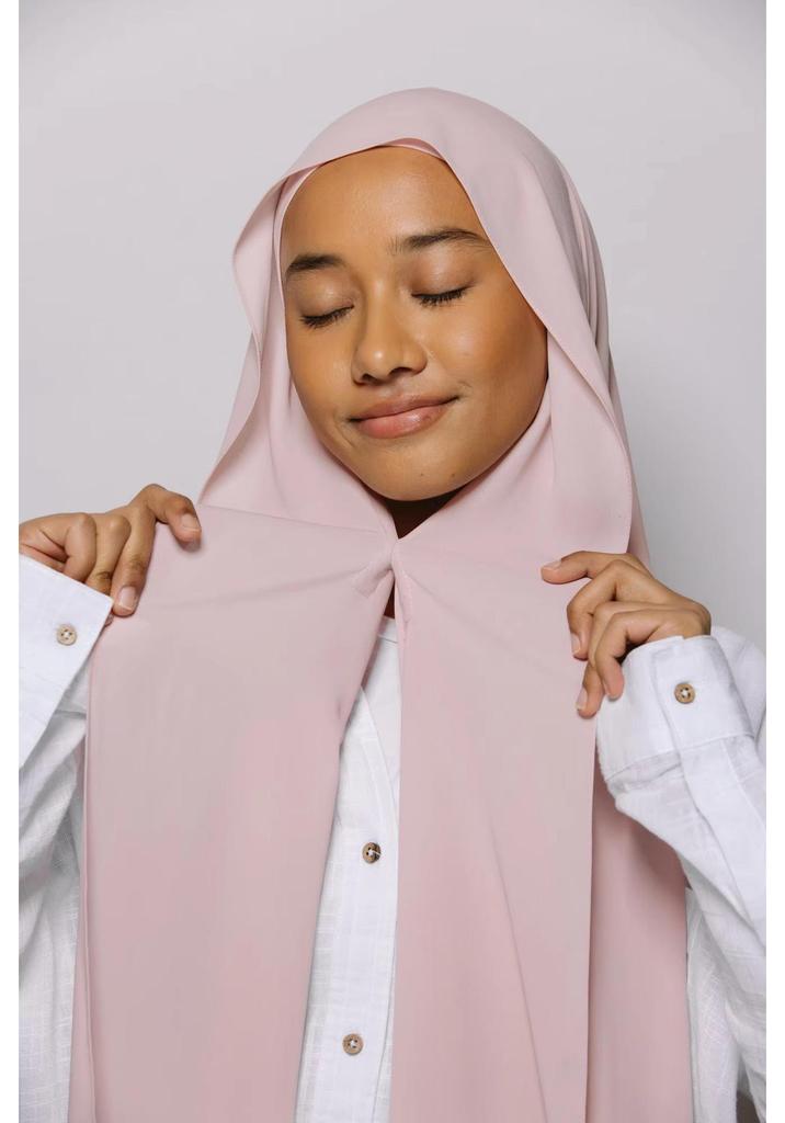 Lazy Person Chiffon Scarf & Elastic Tube Hat Set