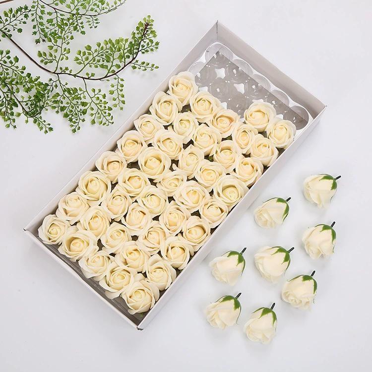 50pcs/box Soap Roses Romantic Wedding Valentine's Day Gift Wedding Home Decoration Holding Flowers Party Flower Decor Supplies
