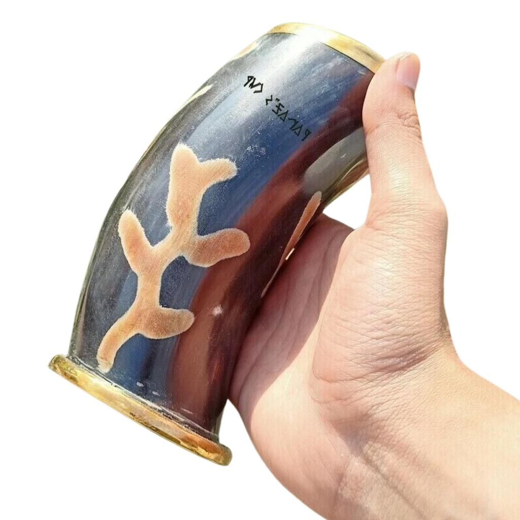 2 ks Personalizované Vlastní Poháry Viking z Volského Rohu Přírodní Vánoční Dárek