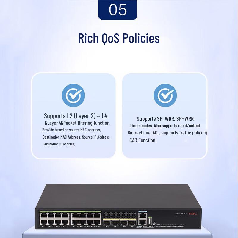 H3C S5135S-16FP4S-EI Gigabit PoE+ Managed Switch