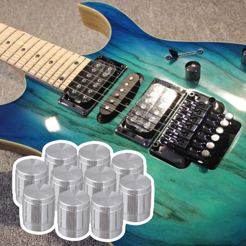 Yibuy 10 PCS Volume Control Rotary Knob, Exquisite Diameter 6mm, Silver