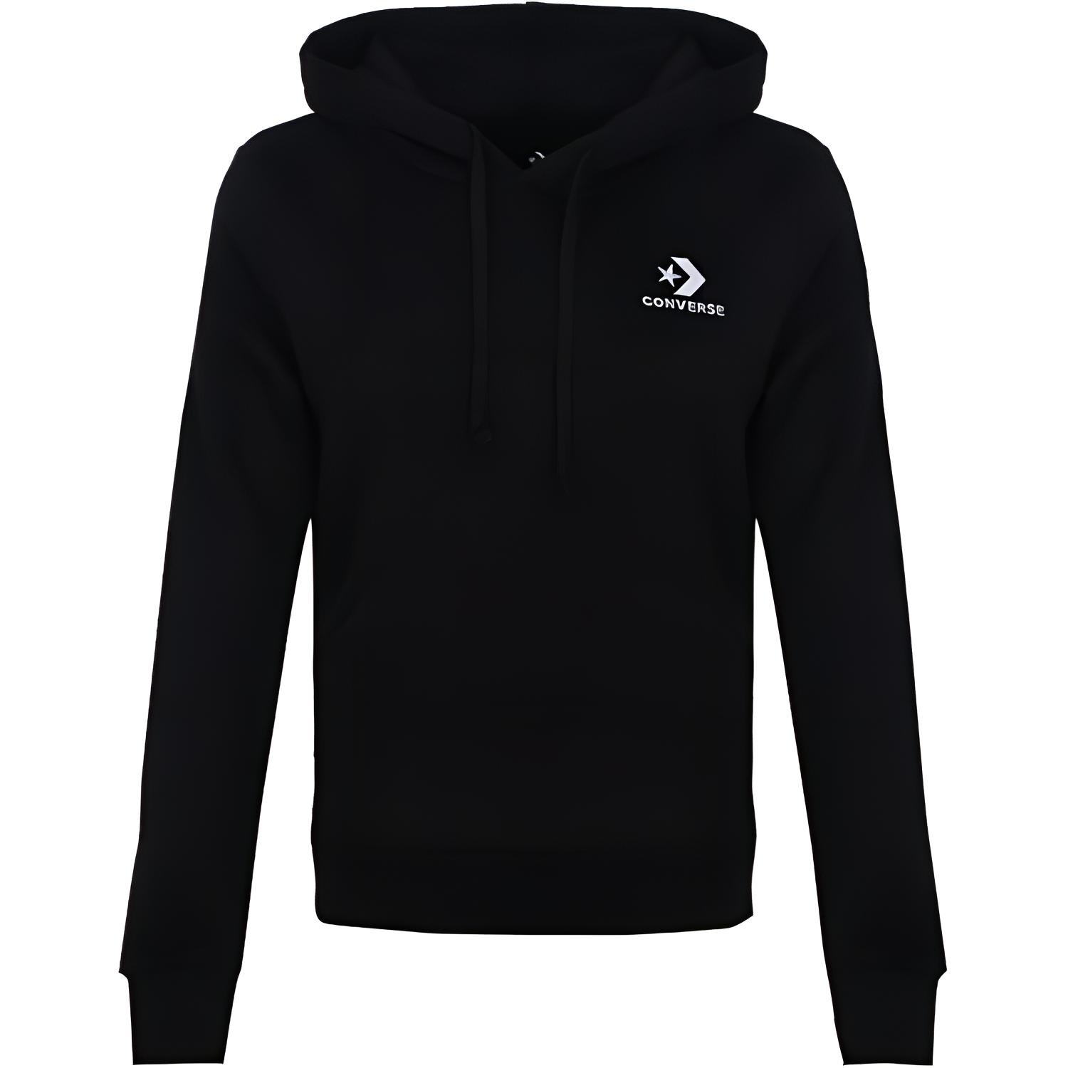Converse Lifestyle Casual Collection, Hooded Pullover Fleece Lined Sweatshirt Women s Black 10008819-A01 S