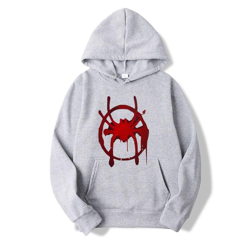 plus size tops funny hoodies men clothes new black hoodies mens Miles Morales Spider Symbol hoodies 2024
