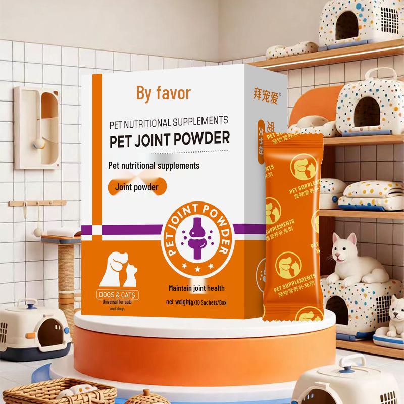 Pet Joint Nutritional Powder for Cat & Dog Bone Health - Supports and Nourishes Joints. Pet Tear Stain Powder 1 Box/10 Packs