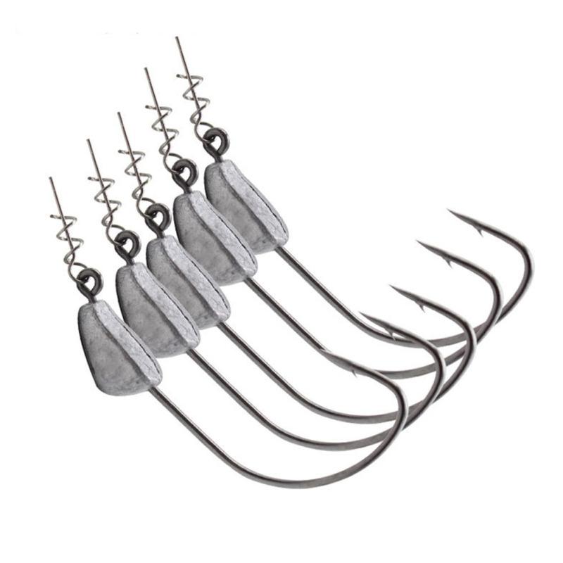 Buy 5pcs/lot Lead Jig Head Fishing Hooks 3.5g 5g 7g 10g 15g 21g Stand