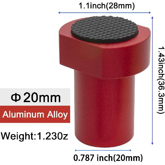 12-Pack 20mm/0.787'' Bench Dogs,Non-Slip Bench Dog Clamp Aluminum Alloy Table Stops for MFT Workbenches, Fits 0.787" Dog Holes - Professional