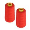 2PCS Serger Thread High Strength Sturdy Durable Polyester Red Sewing Thread for Daily Quilting
