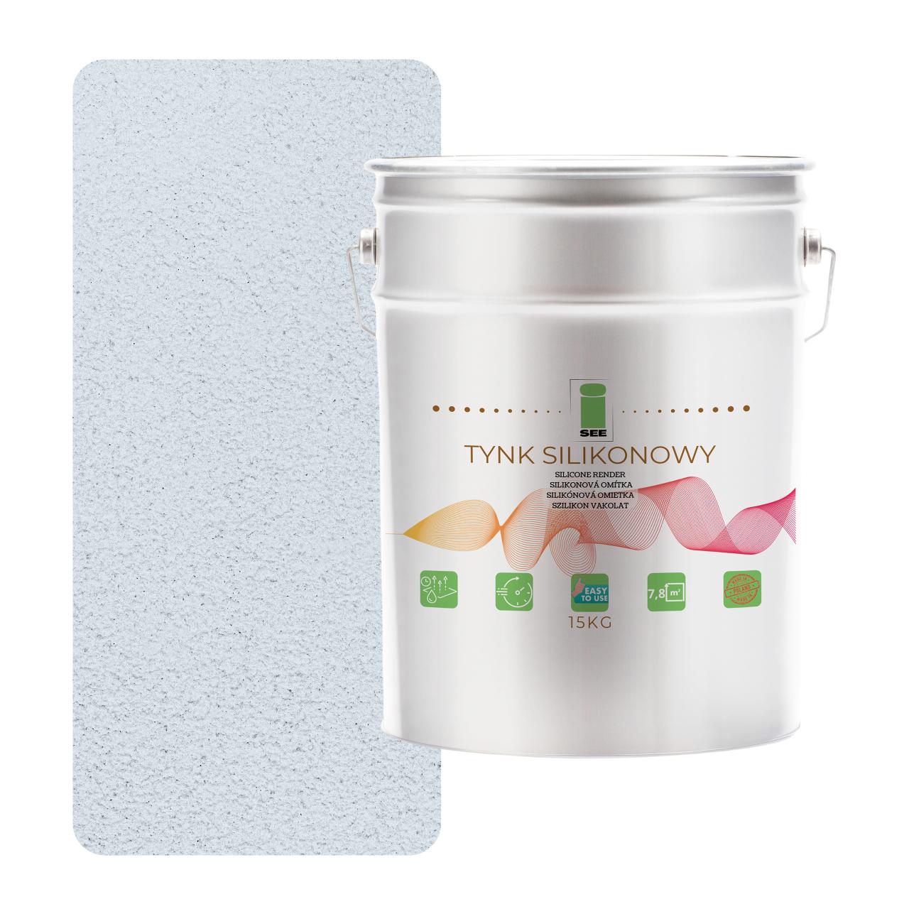 White light blue silicone facade plaster