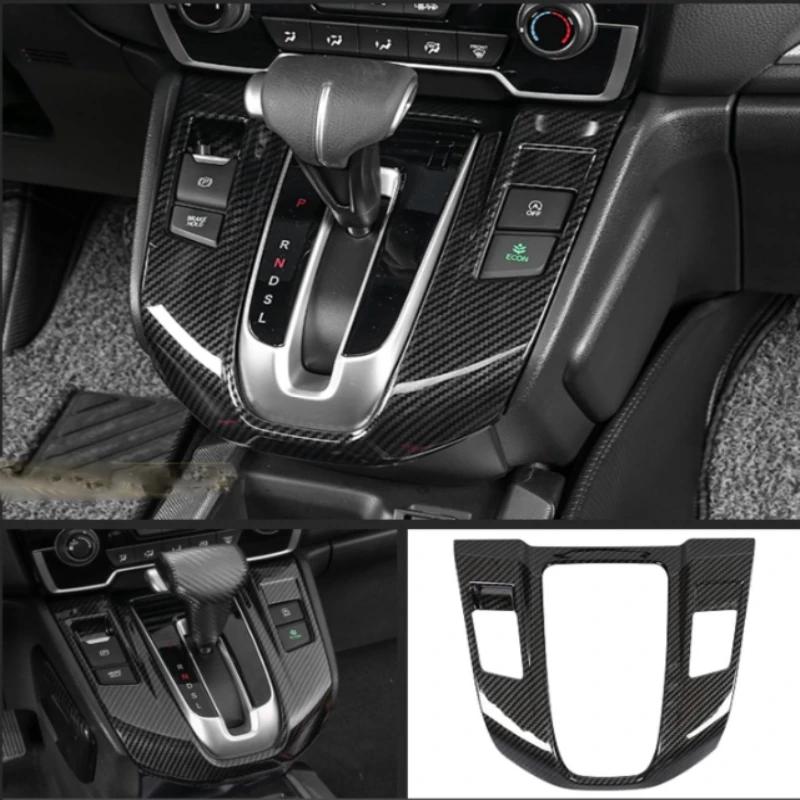 For Honda CRV CR-V C-RV 2017- ABS Carbonfiber Armrest  Window Swtich Cover Gear Shift Panle Air Outlet Steering Wheel Cover