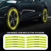 New Car Wheel Hub Badge Tire Rim Reflective Stickers Accessorie For Nissan Nismo Tiida Teana Skyline Juke X-trail Almera Qashqai