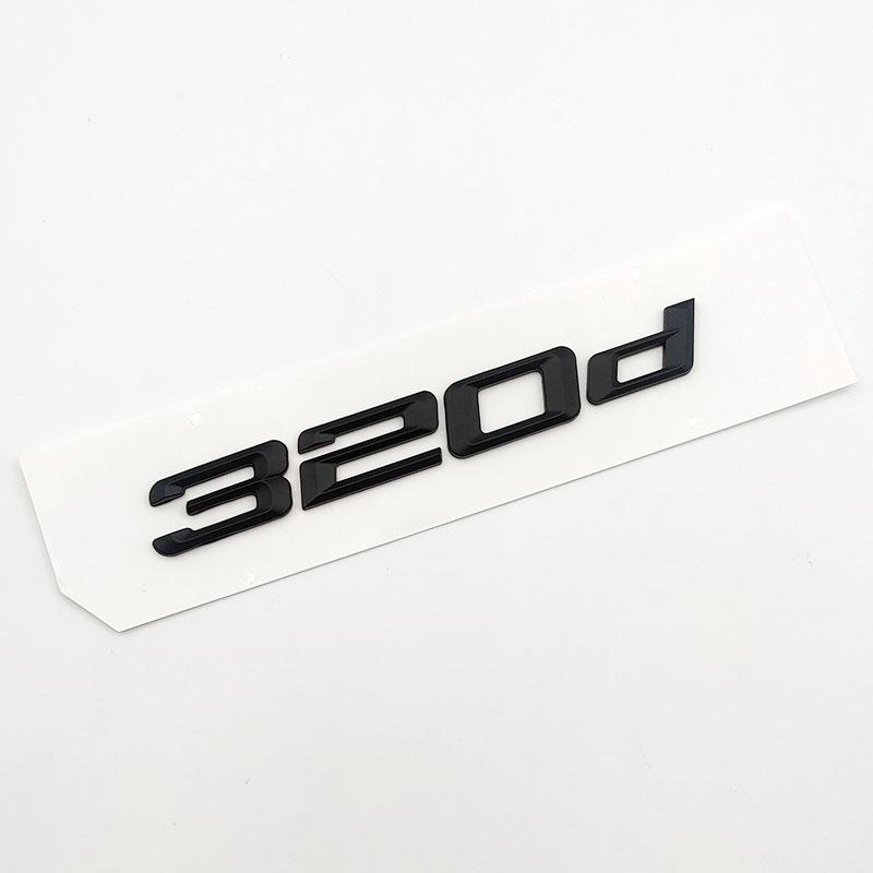 3D ABS Chrom Matt Schwarz Logo 320d Emblem Buchstaben Auto Kofferraum Aufkleber 320d Zubehör
