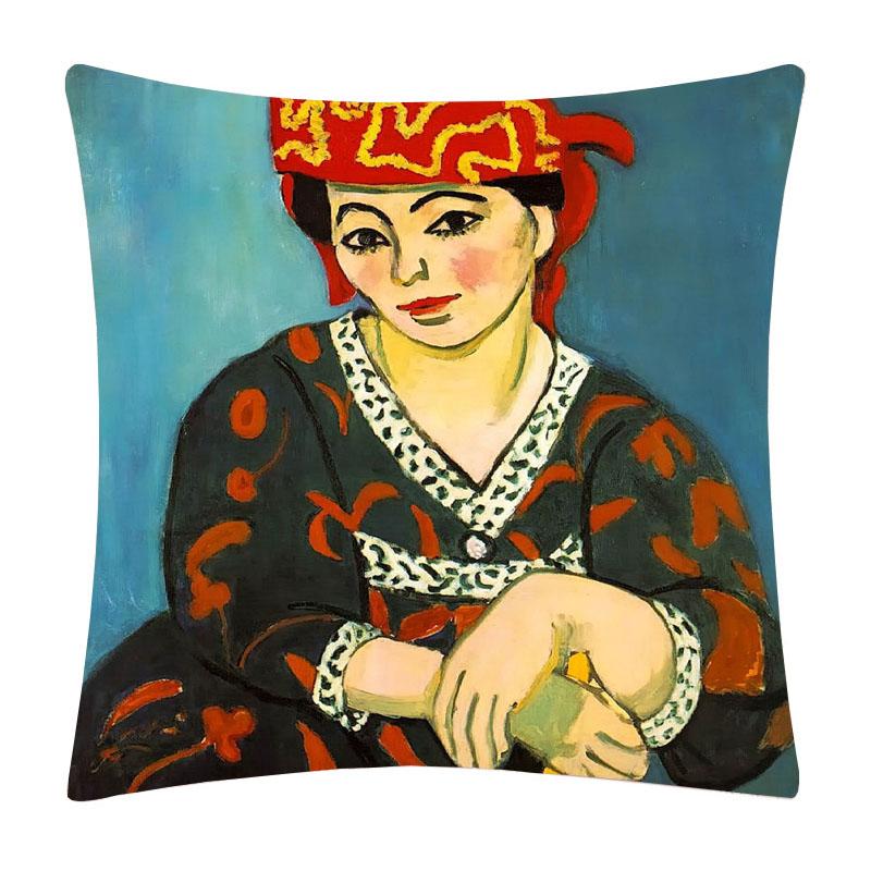 Henri Matisse Oil Paintings Cushion Covers Woman with a Hat The Open Window Art Pillowcase Decorative Pillows For Sofa