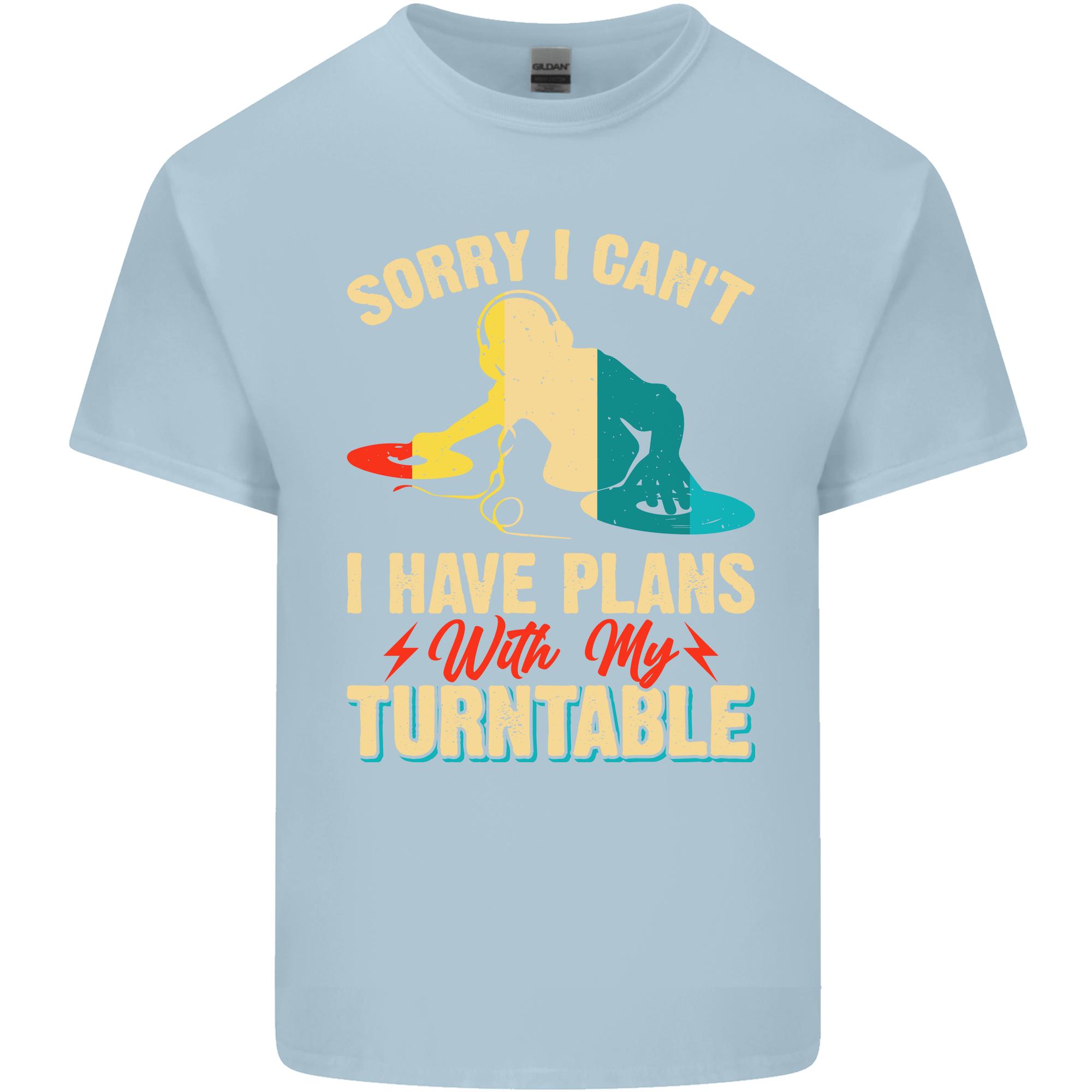 Plans With My Turntable DJ DJing Unisexs Light Cotton TShirt S