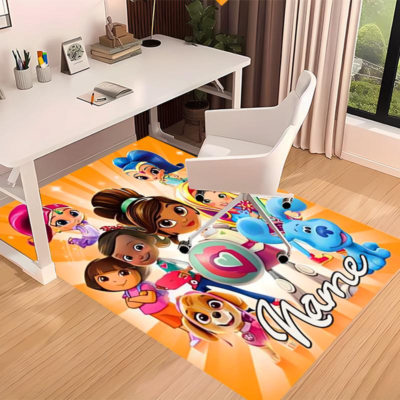 Custom personalization Nella the Princess Knight Print Area Rug - Soft, Washable Non-Slip Indoor Mat,Living Room,Home&Office Decorative Rug