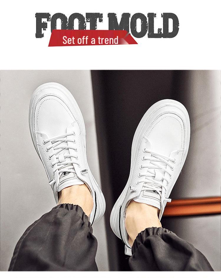 Men's No-Tie White Casual Sports Shoes - Autumn Soft Sole Fashion Sneakers