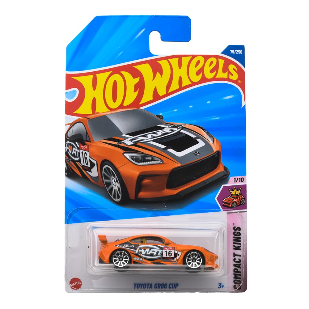 Hot Wheels Toyota GR86 Cup Vehicle Toy Mini Car Orange JFN36 Ages 3 and Up