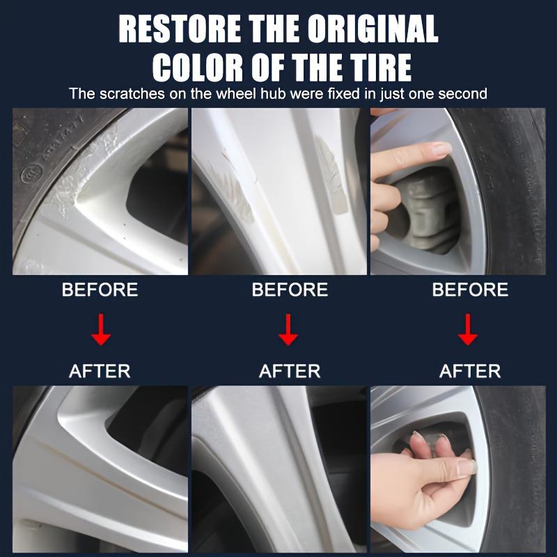 Universal Motorcycle Wheel Repair Paste 100g - Scratch and Fade Remover for Aluminum and Chrome Rims, Tire Polish In Black, Whit