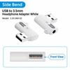 90 Degree Headphone Audio Converter Male to Female USB Audio Dongle  Video Calls