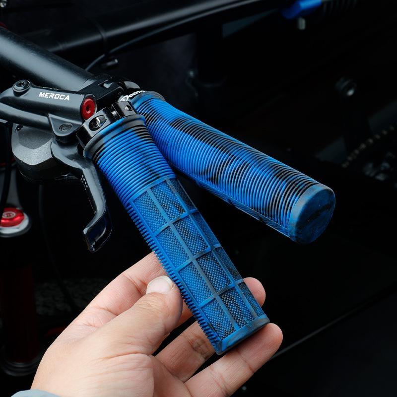 A Pair of Mountain Bike Accessories Bicycle Handle Cover Color TPR Silicone Bicycle Antiskid Pair Handle Straight Handle