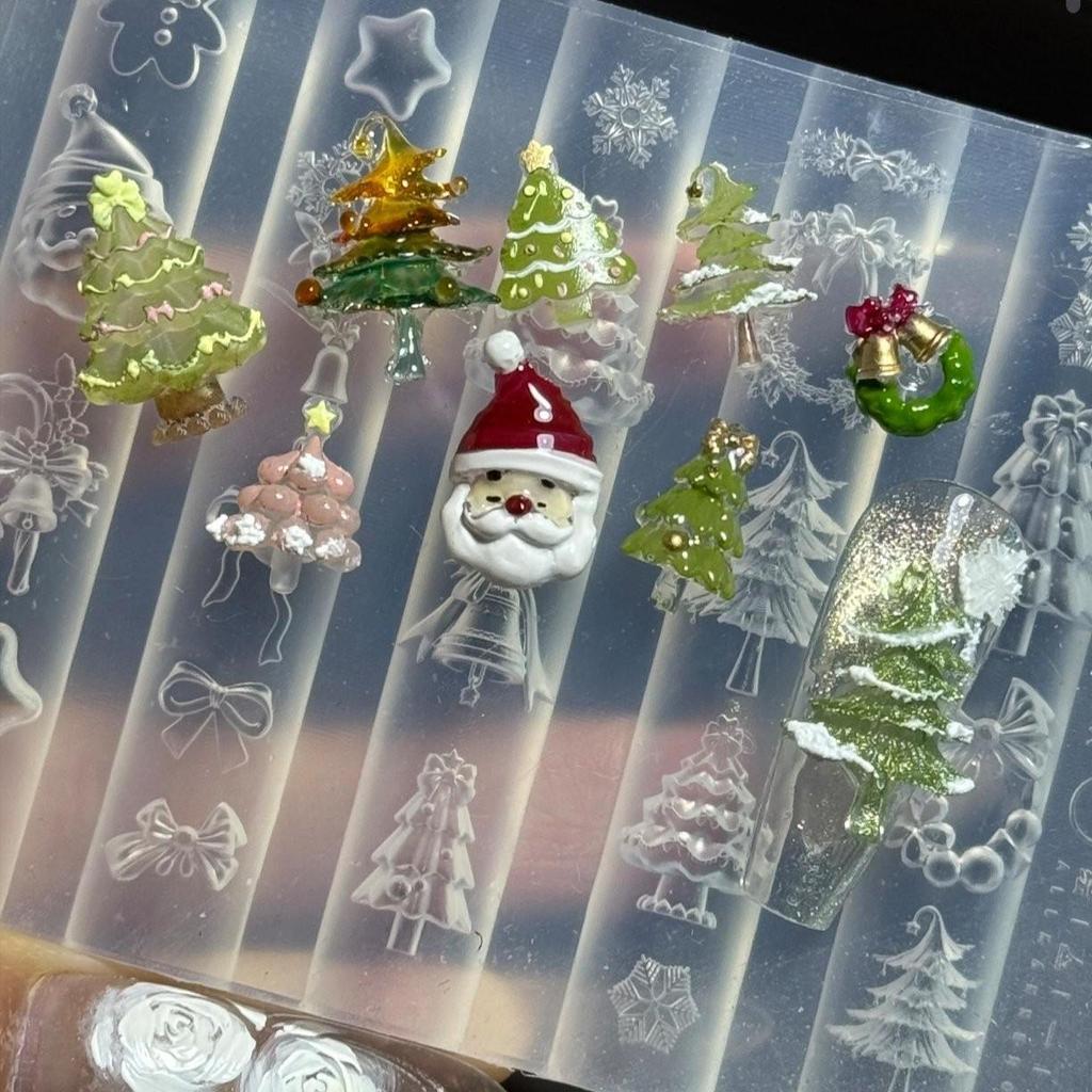 Christmas 3D Silicone Mold for DIY Nail Art Decoration