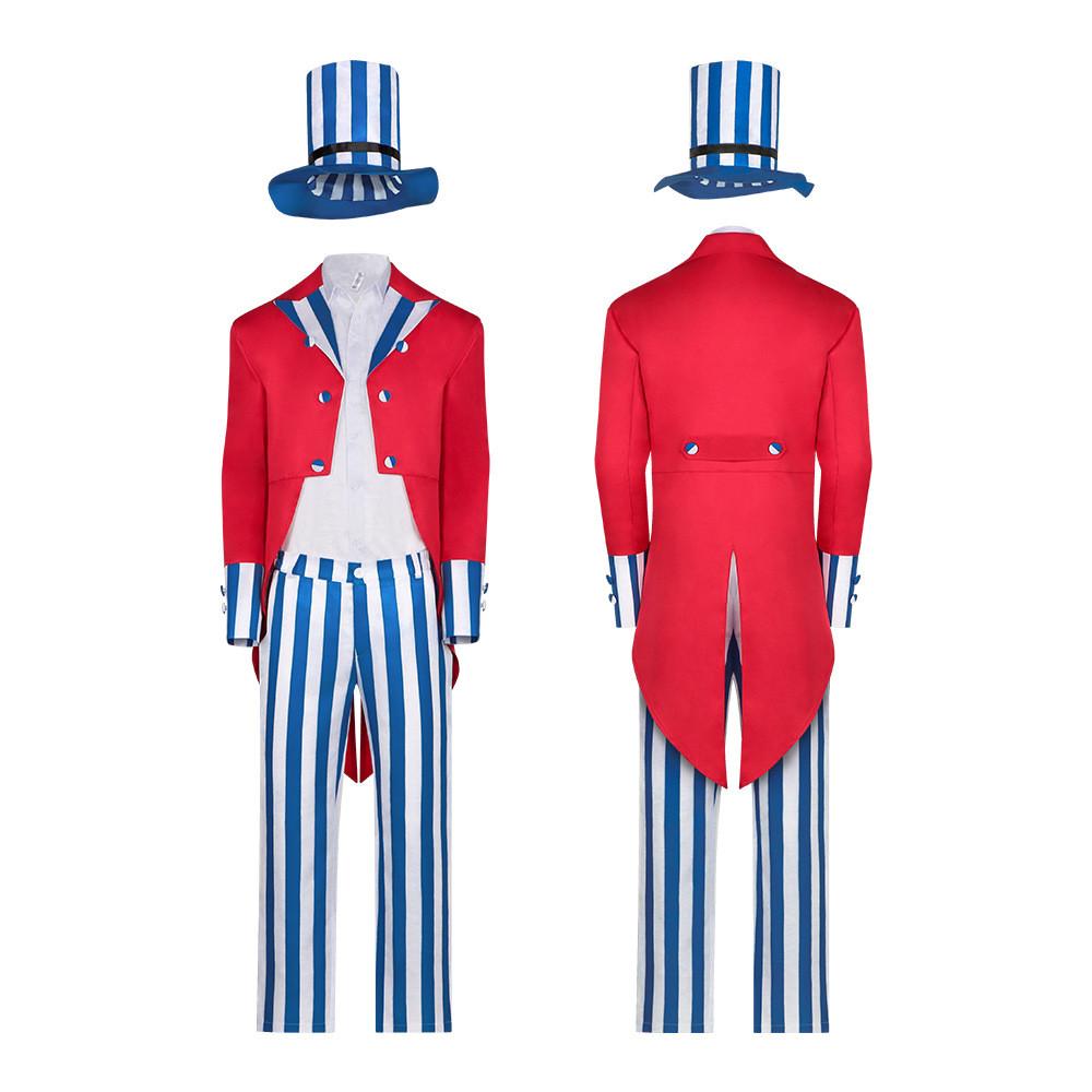 The Purge Cosplay Costume Uncle Sam Independence Day Performance Wear For Halloween Party