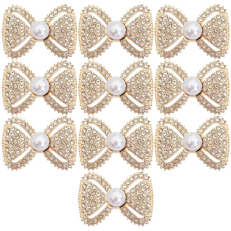 10Pcs Elegant Bowknot Waist Cincher Buckles Clasps Alloy Metal Waist Tighteners Waistband Adjusters For Jeans Trousers