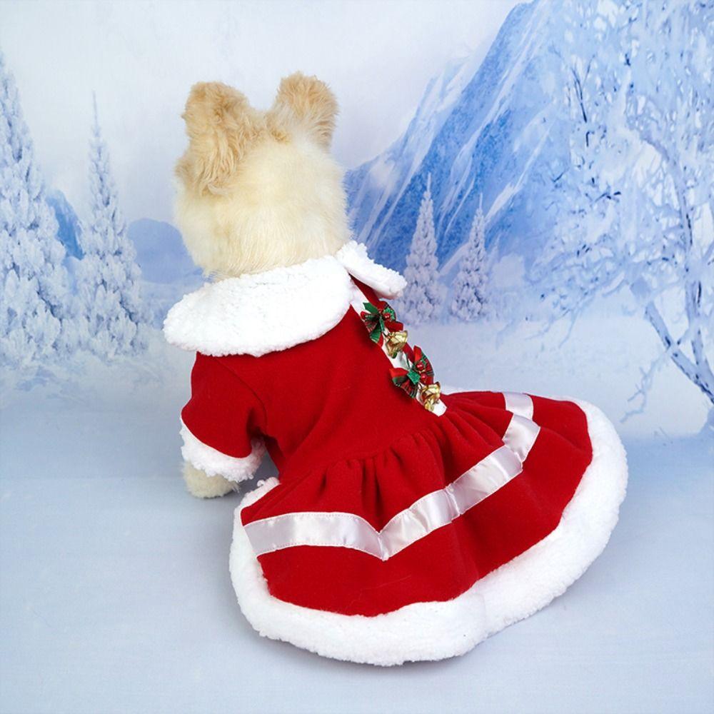 Fashion Cute Santa Claus Dog Skirt Soft Breathable Dog Winter Clothes Warm Pet Christmas Costume Spring
