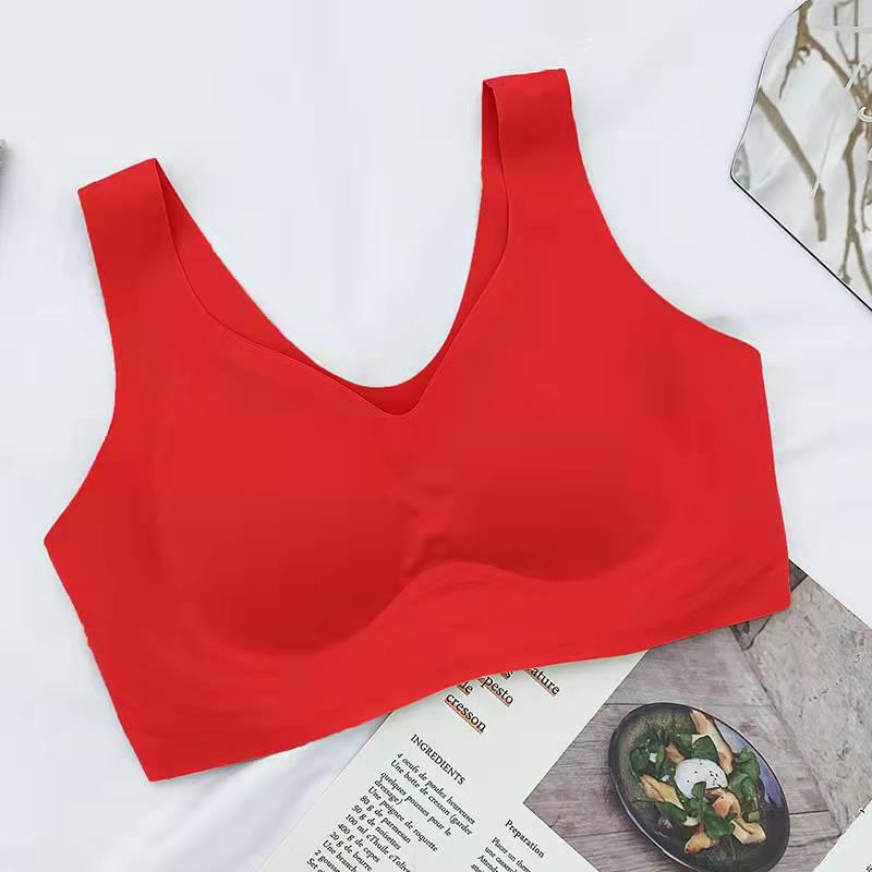 Bright Red Seamless Zodiac Bra: Wireless and Supportive for the New Year