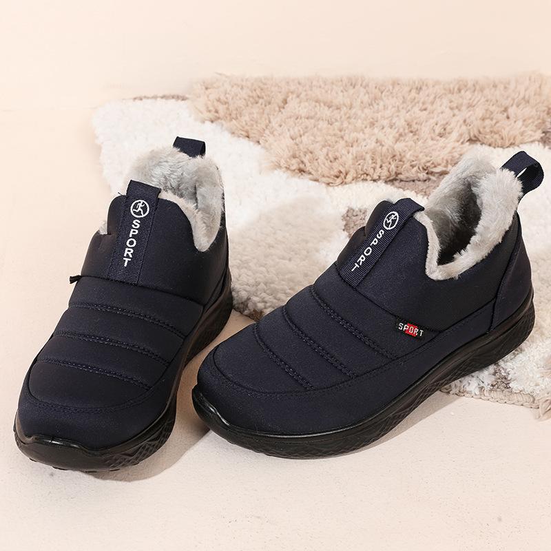 Winter Warm Cotton Shoes Flat Comfortable Casual Short Cotton Shoes Cloth Shoes Women's Velvet Thickened Casual Cotton Shoes