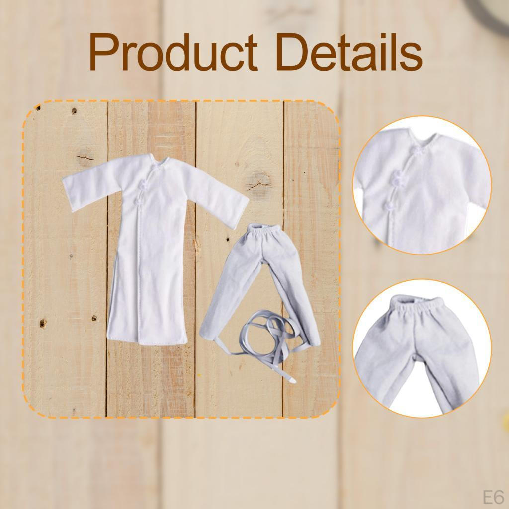 Miniature Coat Costume for Male Action Figure Doll Accessory, Trench And Pants 1/12 Scale