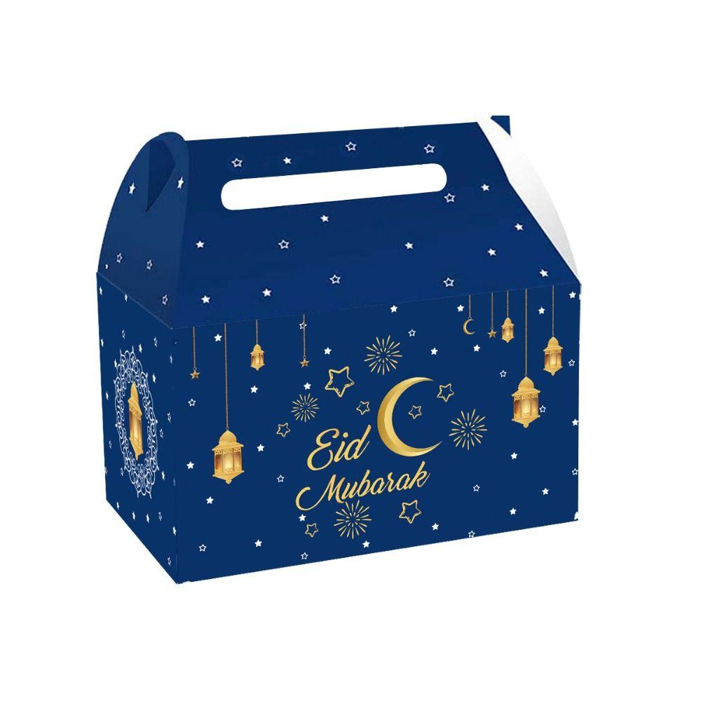 12PCS Paper Ramadan Gift Box Multicolor Packing Box Eid Mubarak Packaging Boxes Candy Snacks Sugar