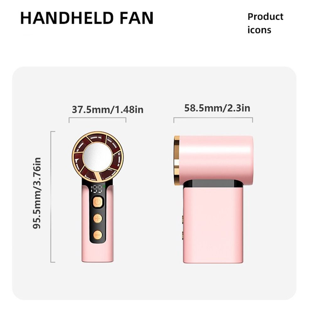 Mini Turbo Fan Handheld Personal Cooling Fan Cooler Supplies Electric Handheld Fan Hiking Gear