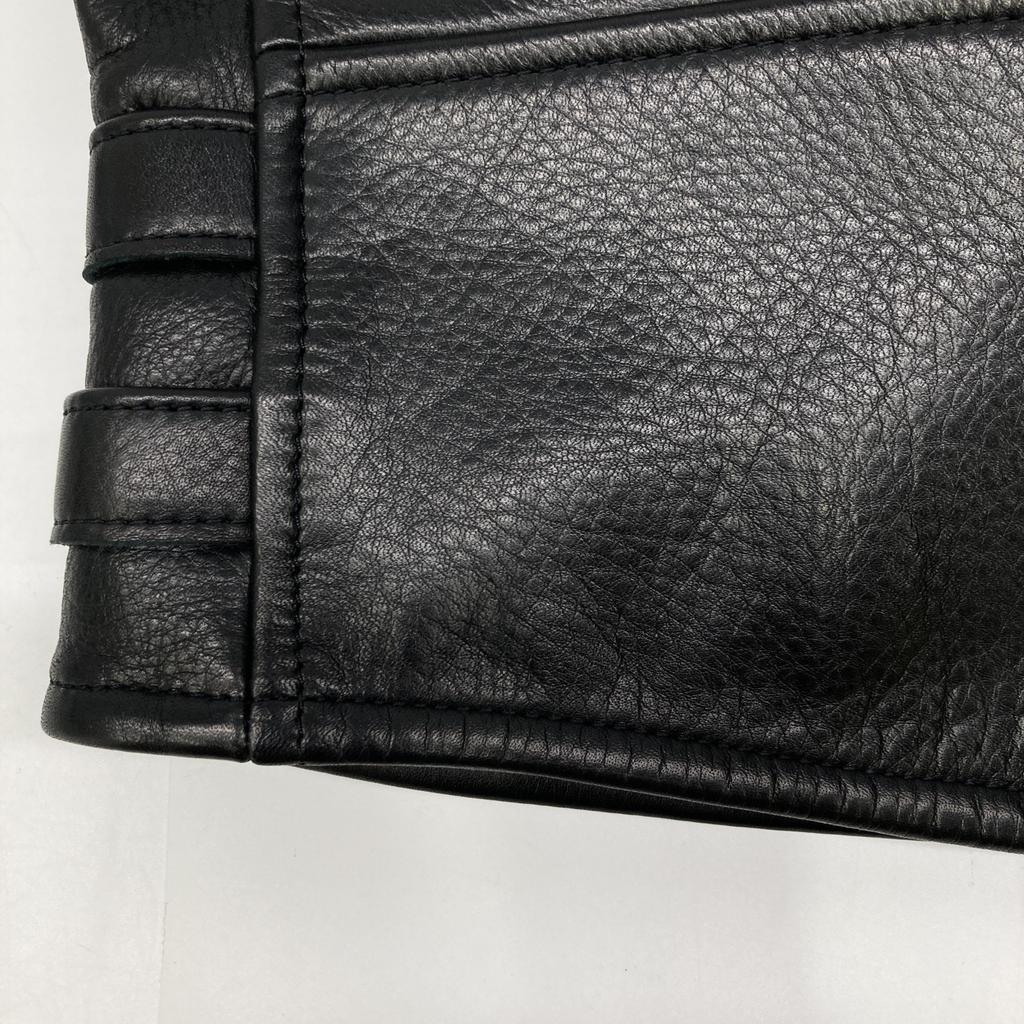 Y'2 LEATHER Black Calfskin Double Rider's Jacket Jacket 40 blackUsed