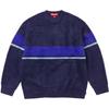 Supreme Brushed Stripe Sweater Navy