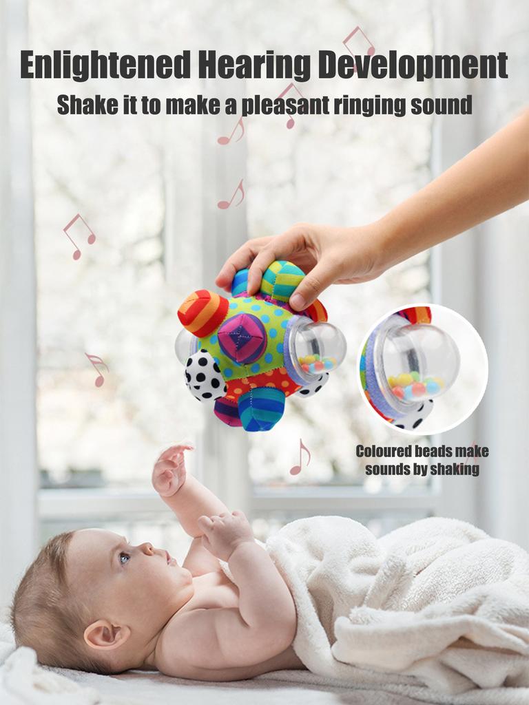 Baby Ball Rasseln Spielzeug Spaß Kleine Laute Glocke Entwickelt Intelligenz Greifen Handglocke Rasselspielzeug Für Säugling